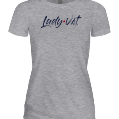 Lady Vet Logo Tee - Gray