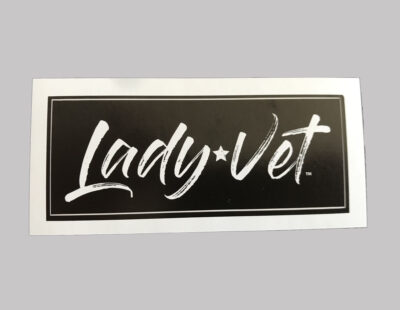 Lady Vet Sticker in Black and White