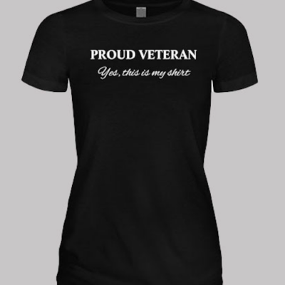 Proud woman veteran