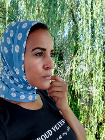 Lady Vet Tubescarf Headscarf in Steel Blue