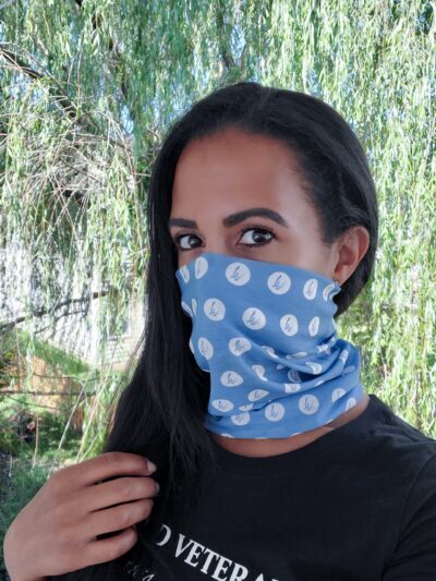 Lady Vet Tubescarf Face Covering in Steel Blue