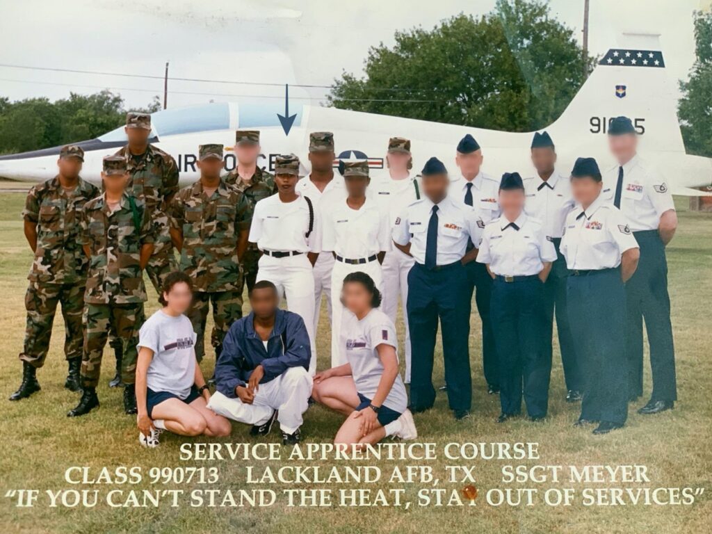 Group photo of enlisted Air Force personnel in Service Apprentice Course
