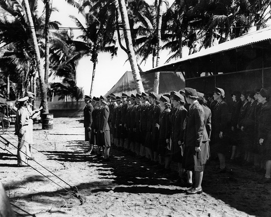 Army Nurses receiving awards after release from Santo Tomas Prison Camp. Leyte Island, Philippines - 1945.