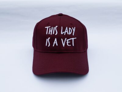 This Lady Is A Vet Ball Cap - Maroon