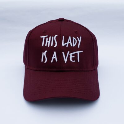This Lady Is A Vet Ball Cap - Maroon