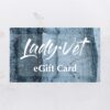 Blue Lady Vet eGift Card on white background